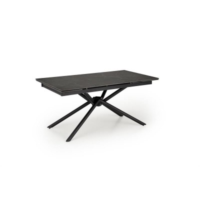 Стол обеденный HALMAR VITORINO черный мрамор/черный 160-220/90